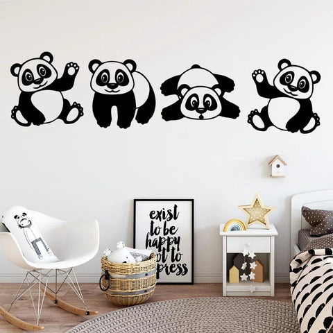 WOODEN Panda Kids wall decor