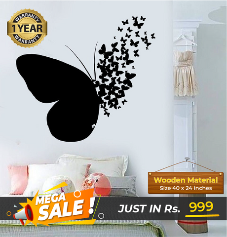 Wooden Butterfly with Bundle of mini Butterflies