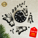 Butterflies Clock with Stars