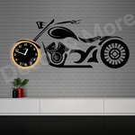Motorbike theme clock with rope light